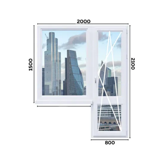 Балконный блок  2000 мм