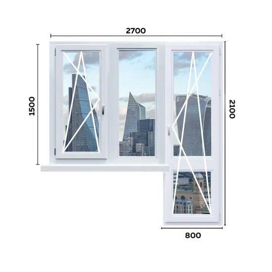 Балконный блок  2700 мм