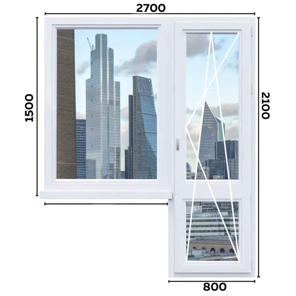 Балконный блок  2700 мм